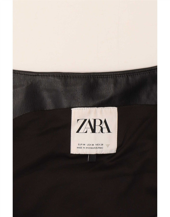 Damska kamizelka skórzana Zara UK 12, średnia czarna