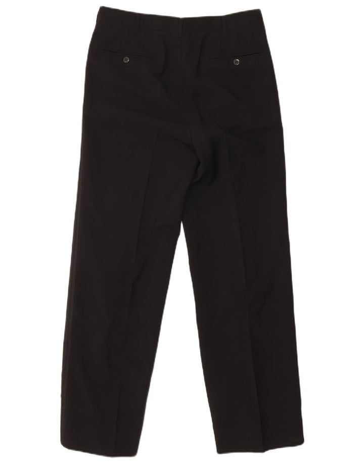 VINTAGE Męski komplet 2-częściowy z 1 guzikiem IT 46 Small W29 L29 Czarna wełna