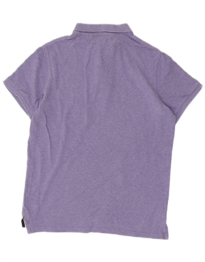 Męska koszulka polo Superdry, duża, fioletowa, bawełniana