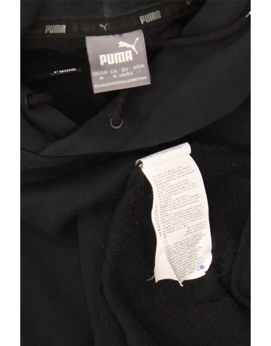 Męska bluza z kapturem Puma, średnia czarna, bawełniana