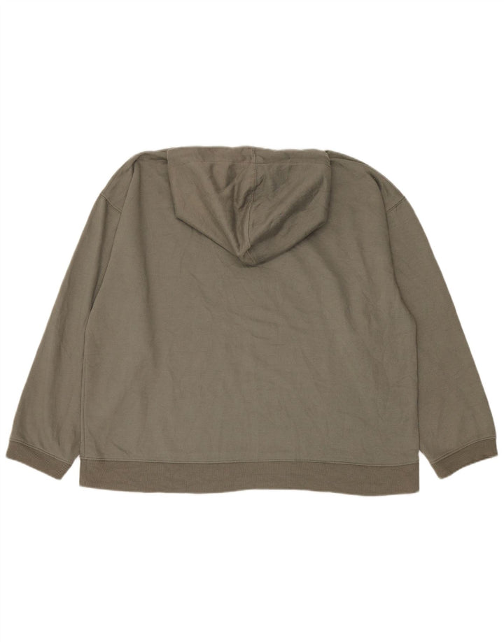 Damski sweter oversize z kapturem Topshop, UK 16, duży, khaki, poliester