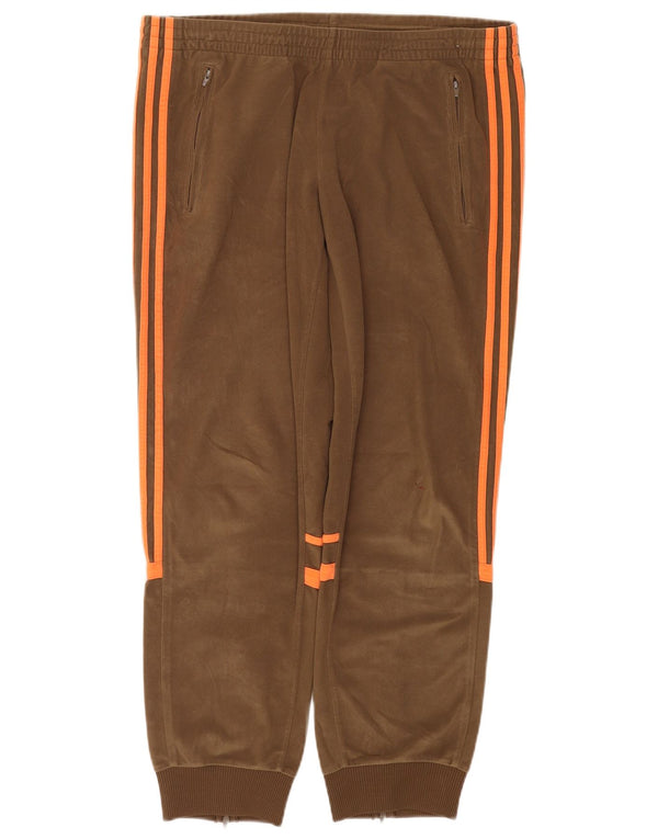 Adidas Damskie polarowe spodnie dresowe Joggers UK 16 Large Beżowy poliester