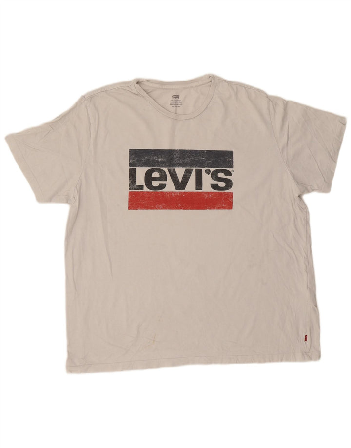 Męska koszulka z grafiką Levi's Top 2XL Biała bawełna