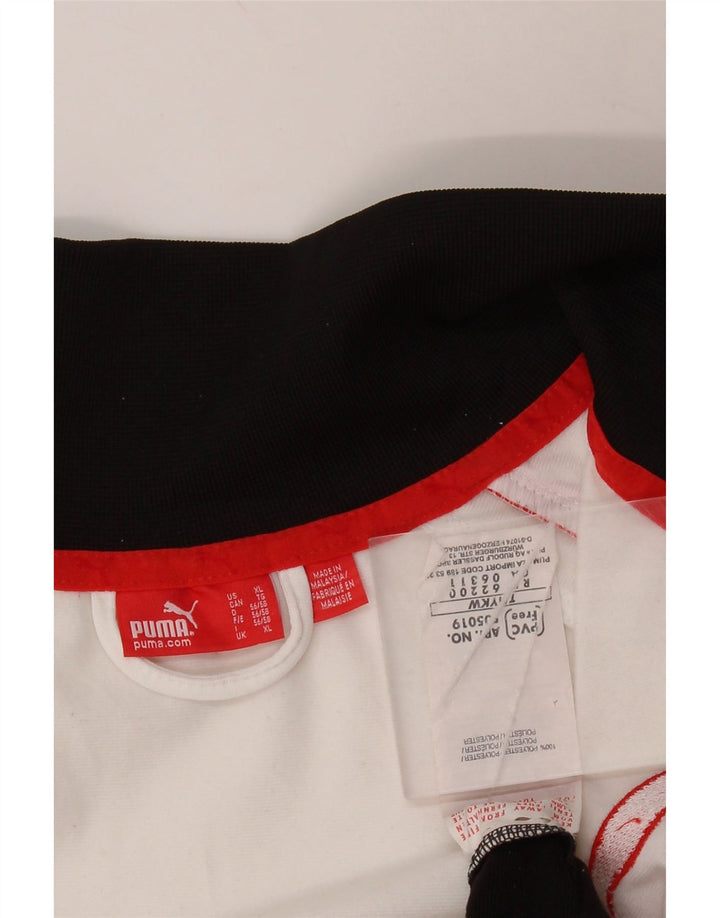 PUMA Mens Tracksuit Top Jacket XL White Colourblock Polyester