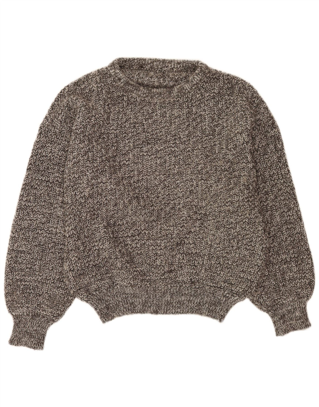 Vintage męski sweter zapinany na guziki, duży, szary, nakrapiany