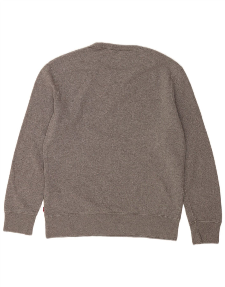 Męska bluza z grafiką Levi's, mała, szara, bawełniana
