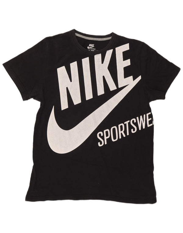 Męski T-shirt Nike Slim Fit z grafiką, 2XL, czarna, bawełniana