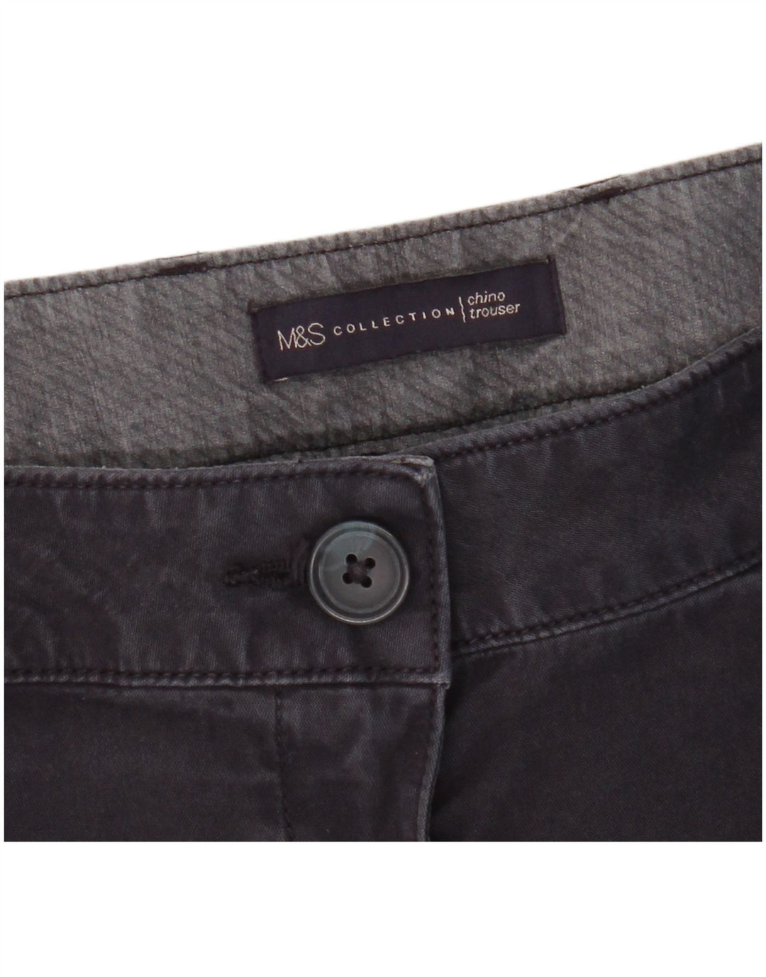 Spodnie damskie Marks & Spencer Straight Chino W38 L28 Granatowe
