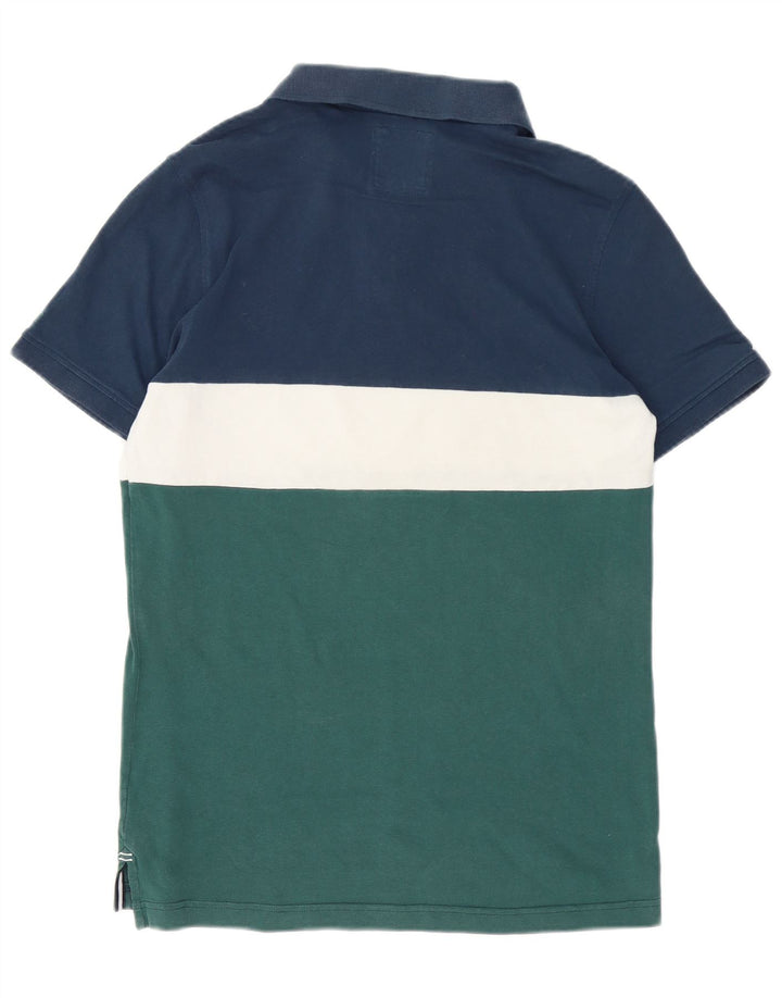 Męska koszulka polo Crew Clothing Średni niebieski, bawełniany blok kolorów