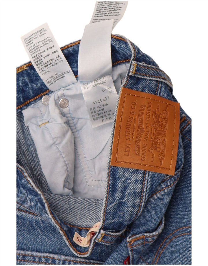 Damskie jeansy Levi's Ribcage Straight W25 L27 Niebieskie bawełniane