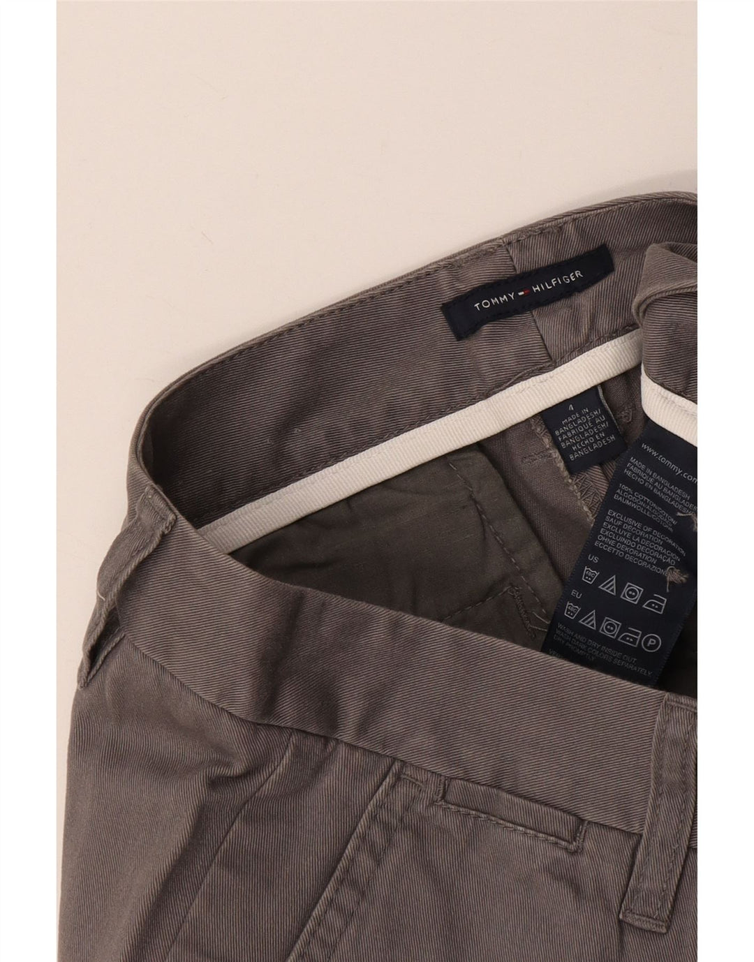 Spodnie damskie TOMMY HILFIGER o prostym kroju US 4 Small W25 L22 szare