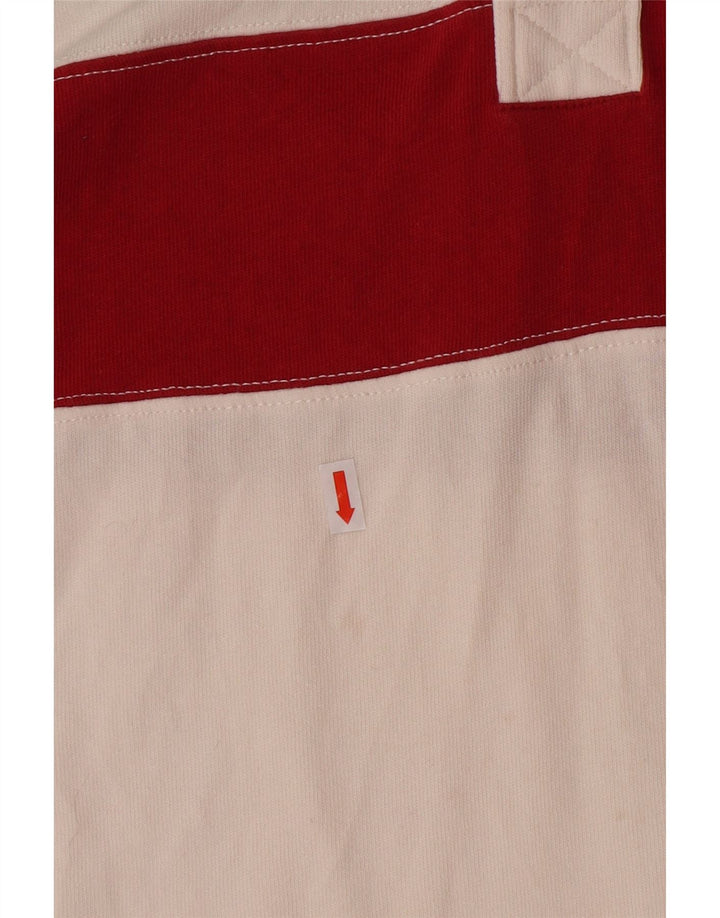 Męska koszulka polo do rugby Fat Face z długim rękawem, duża, w kolorze złamanej bieli