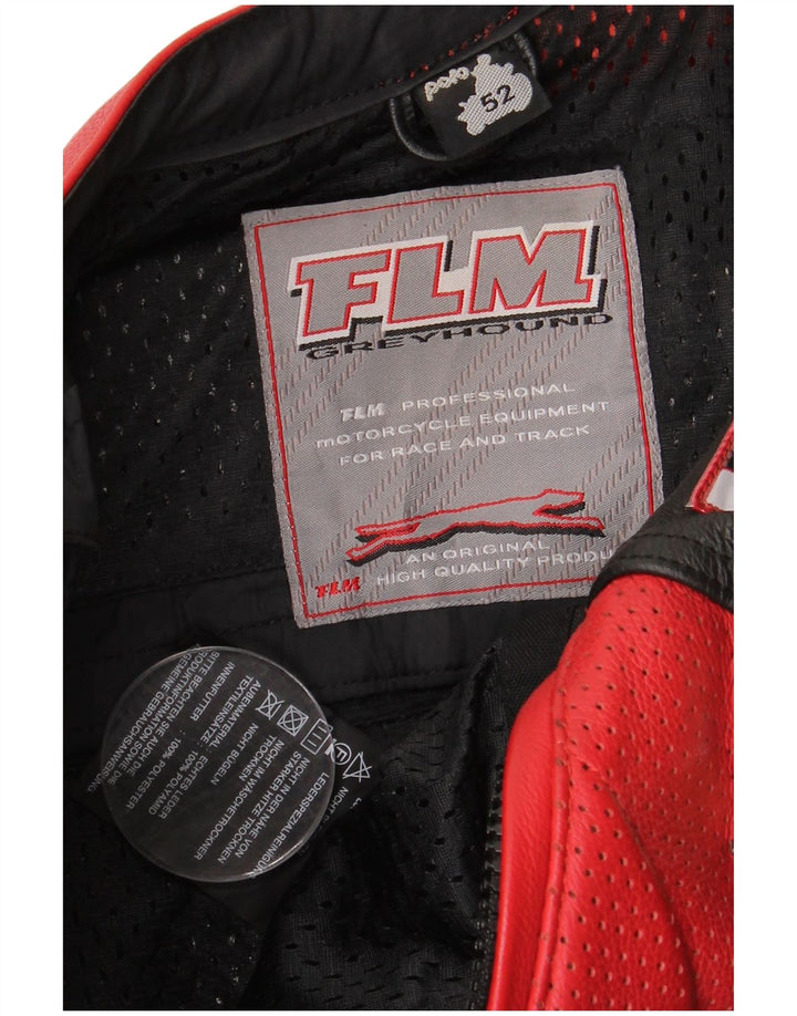 Dwuczęściowy zestaw męski FLM z grafiką motocyklową IT 52, duża, wielobarwna skóra