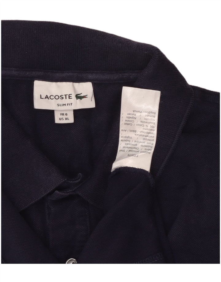 Męska koszulka polo LACOSTE Slim Fit, rozmiar 6 XL, granatowa, bawełniana