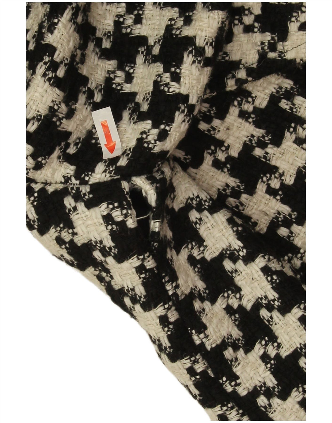 Koton Damski płaszcz oversize UK 10 Small, czarny, wełniany w pepitkę