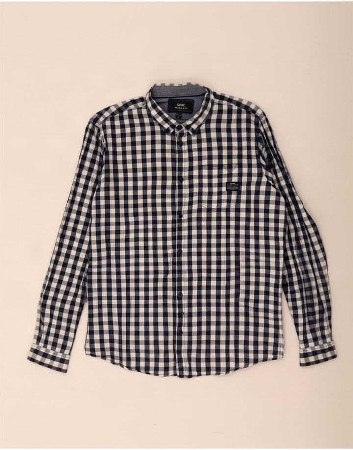 Koszula męska Jack & Jones 2XL, niebieska bawełniana kratka