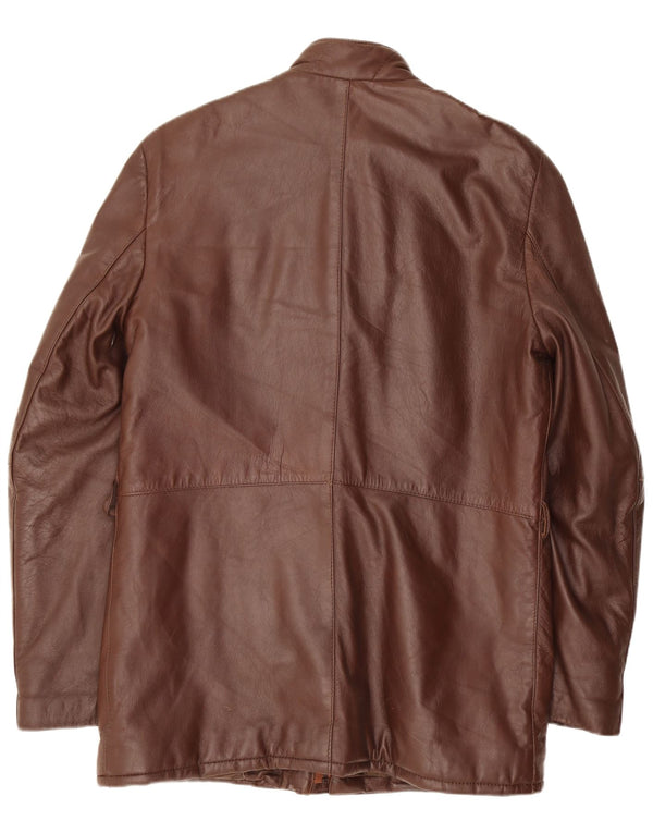 Vintage męska skórzana kurtka IT 46 Small Brown