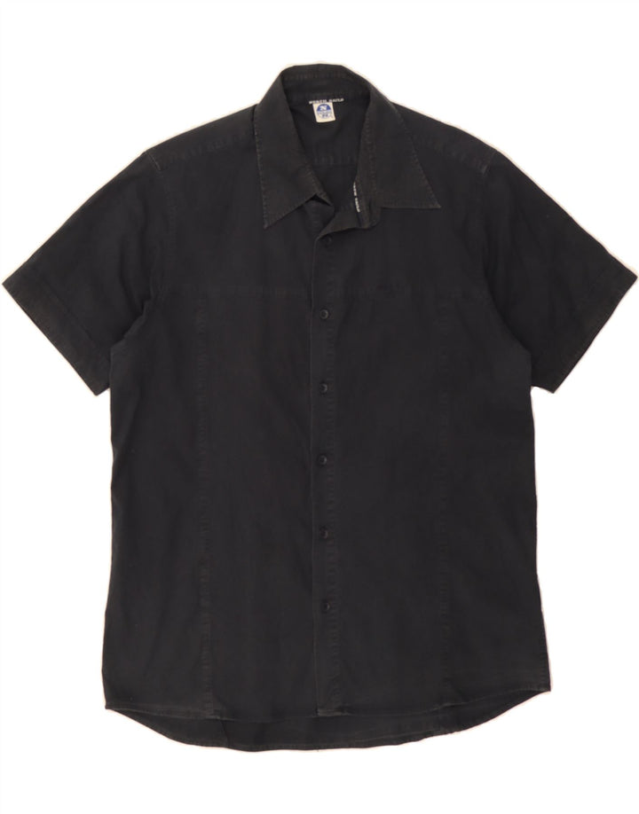 NORTH SAILS Mens Short Sleeve Shirt Medium Black Cotton Vintage North Sails and Second-Hand North Sails from Messina Hembry 