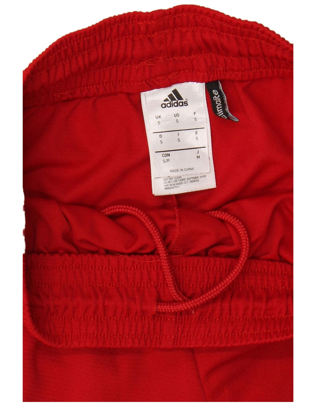Męskie spodenki sportowe ADIDAS Climalite, małe, czerwone, poliestrowe