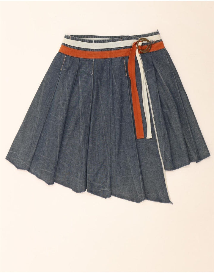 Intrend Damska dżinsowa spódnica o asymetrycznym kroju IT 38 XS W28 Niebieska bawełna