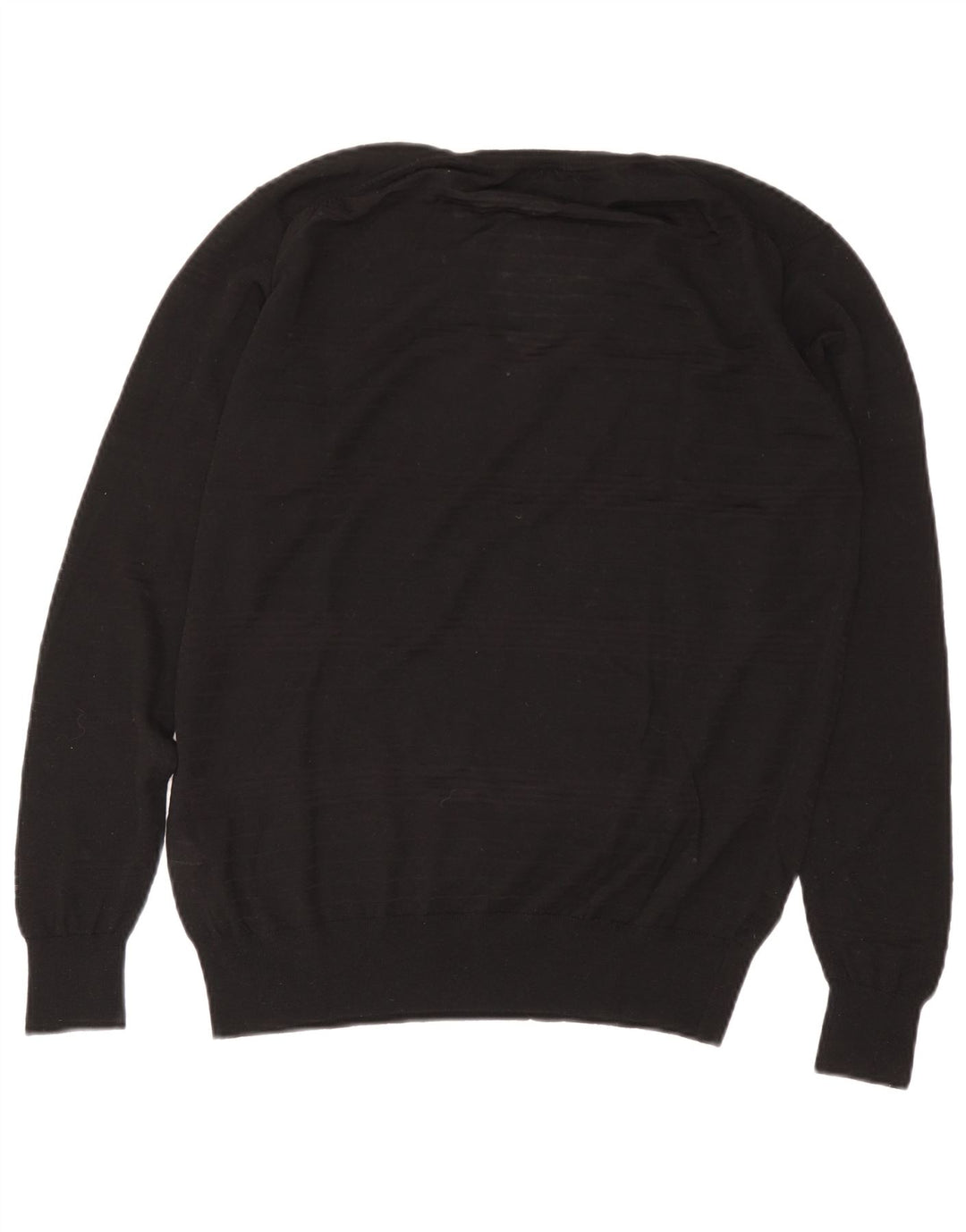 Męski sweter Zara z przezroczystym dekoltem w kształcie litery V, XL, czarna wełna