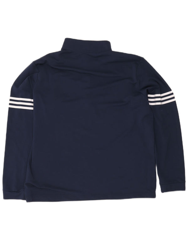 Adidas Męski dres z zamkiem błyskawicznym Top XL Granatowy poliester