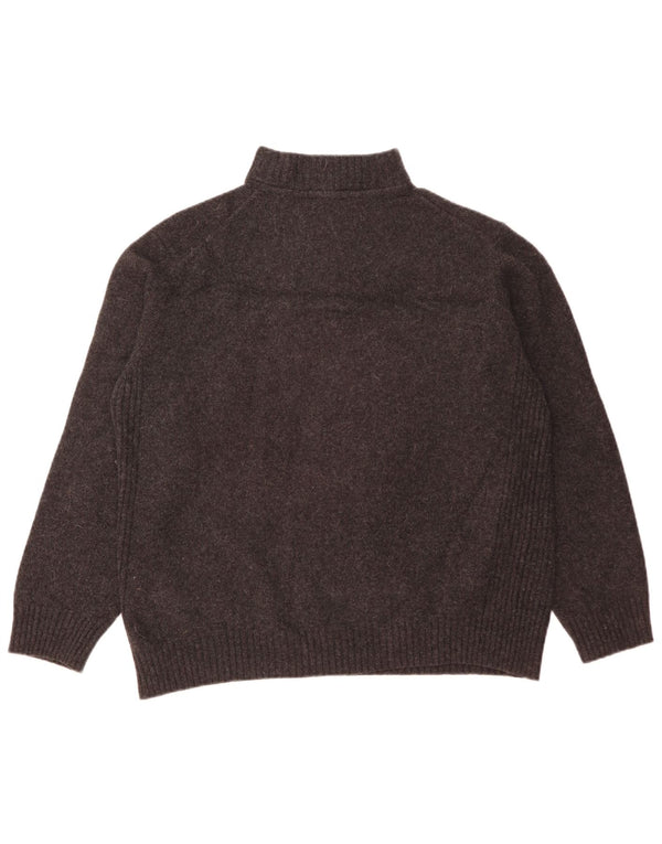 Sweter damski Barbour z zamkiem błyskawicznym UK 20 2XL Szara wełna