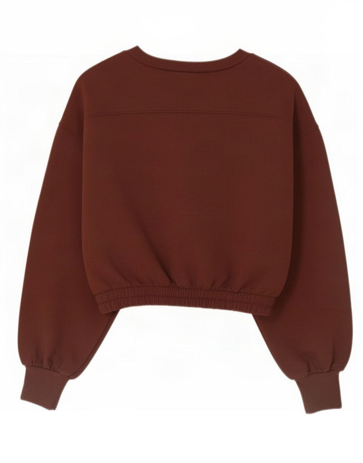Bluza damska Zara Crop Jumper UK 10 Small Brown