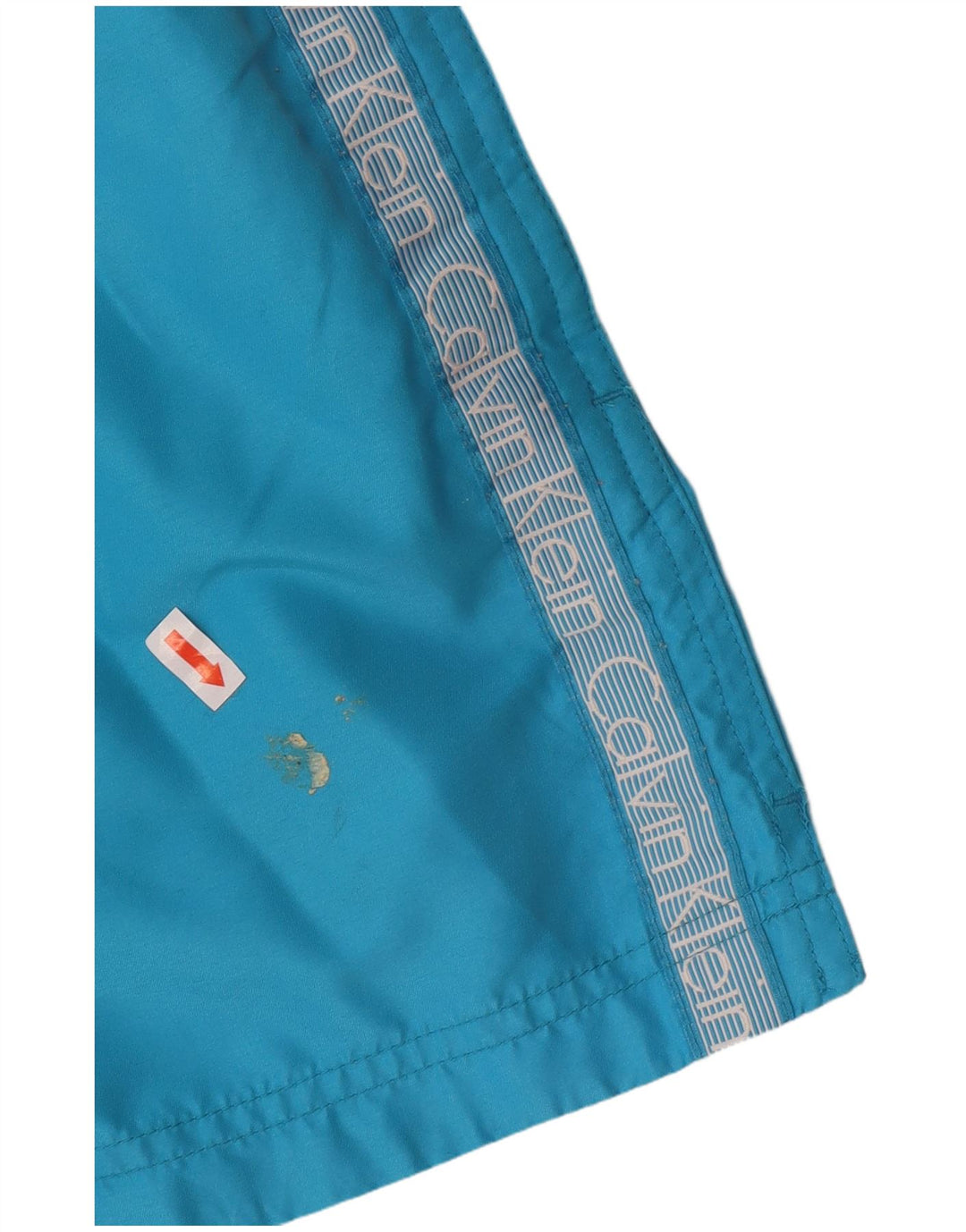 Męskie spodenki kąpielowe CALVIN KLEIN z grafiką, duże, niebieskie, poliestrowe
