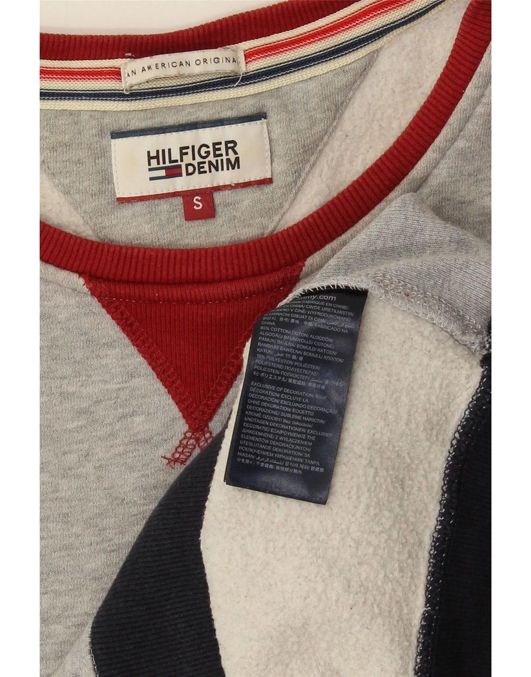 Damska bluza z grafiką Tommy Hilfiger UK 10 Small Grey
