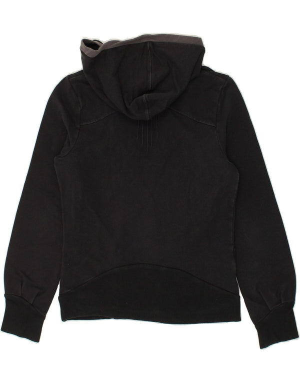 REEBOK Womens Hoodie Jumper UK 12 Medium Navy Blue Cotton