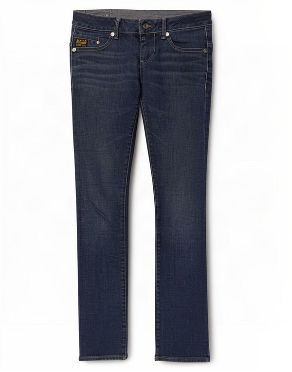 G-Star Womens Midge Straight Jeans W28 L32 Blue Cotton