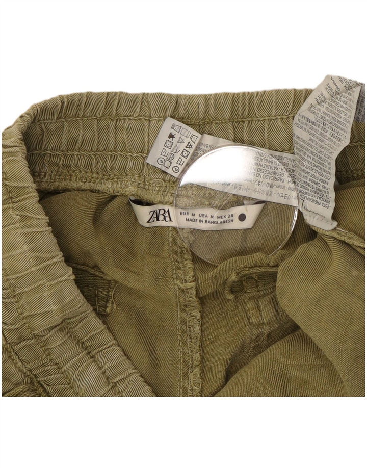 Damskie spodnie joggery Zara, średnie W28 L26 Khaki