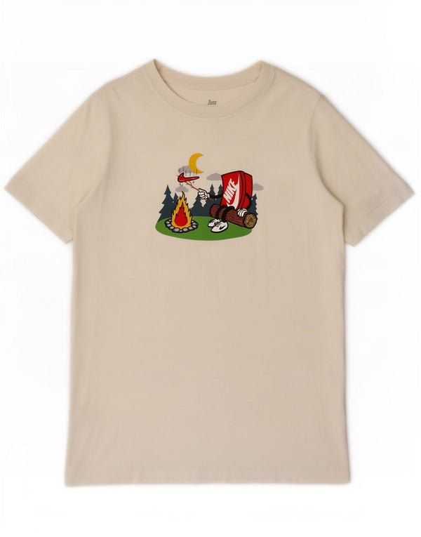 Chłopięcy T-shirt z grafiką Nike 13-14 lat XL, biała bawełna