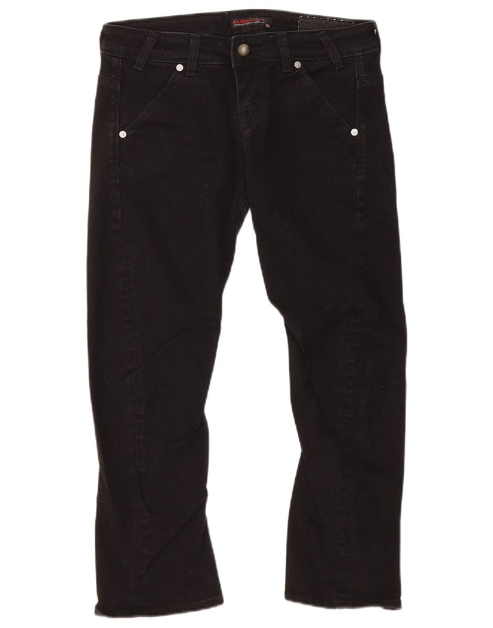 Guess Damskie Krótkie Jeansy W28 L23 Czarne Bawełniane