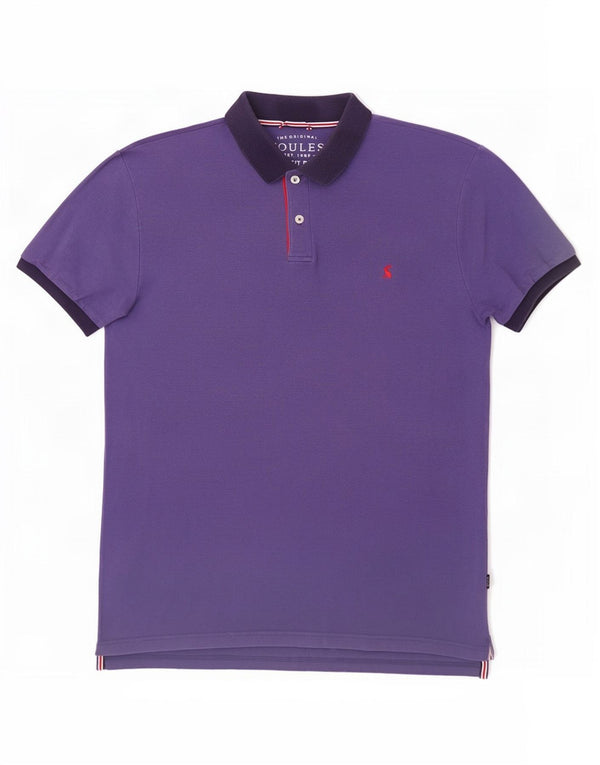 Męska koszulka polo Joules Slim Fit, duża, fioletowa, bawełniana