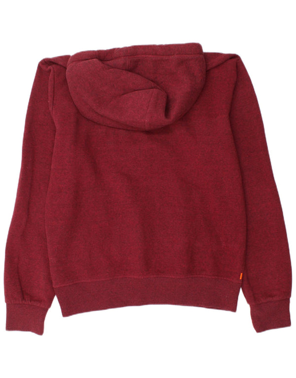 SUPERDRY Męski sweter z kapturem XL, bordowa bawełna