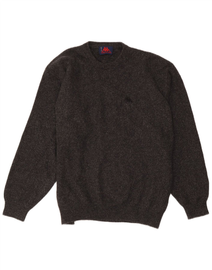 Męski sweter z okrągłym dekoltem Kappa XL, szara wełna