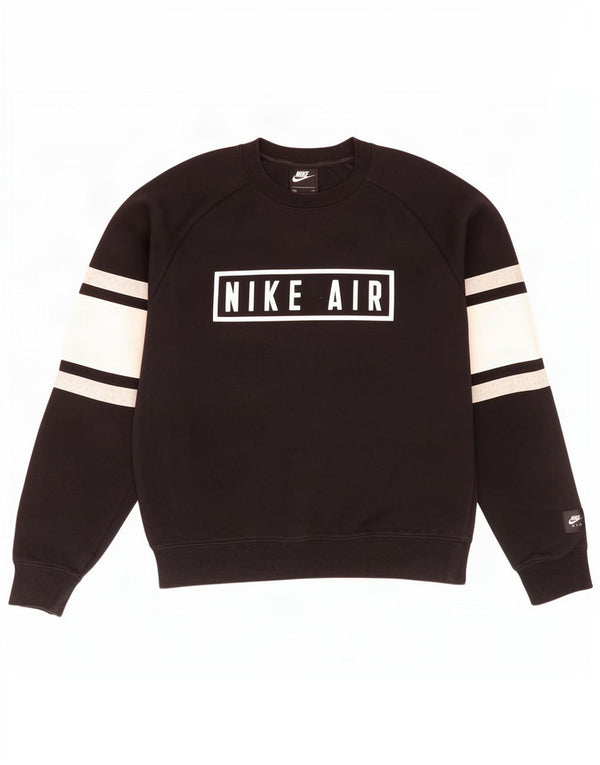 Męska bluza z grafiką Nike, mała, czarna, bawełniana z blokami kolorów