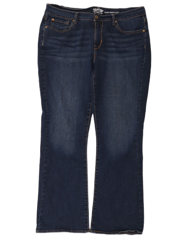 Damskie jeansy Levi's Curvy Bootcut US 18 2XL W34 L32 Granatowa bawełna