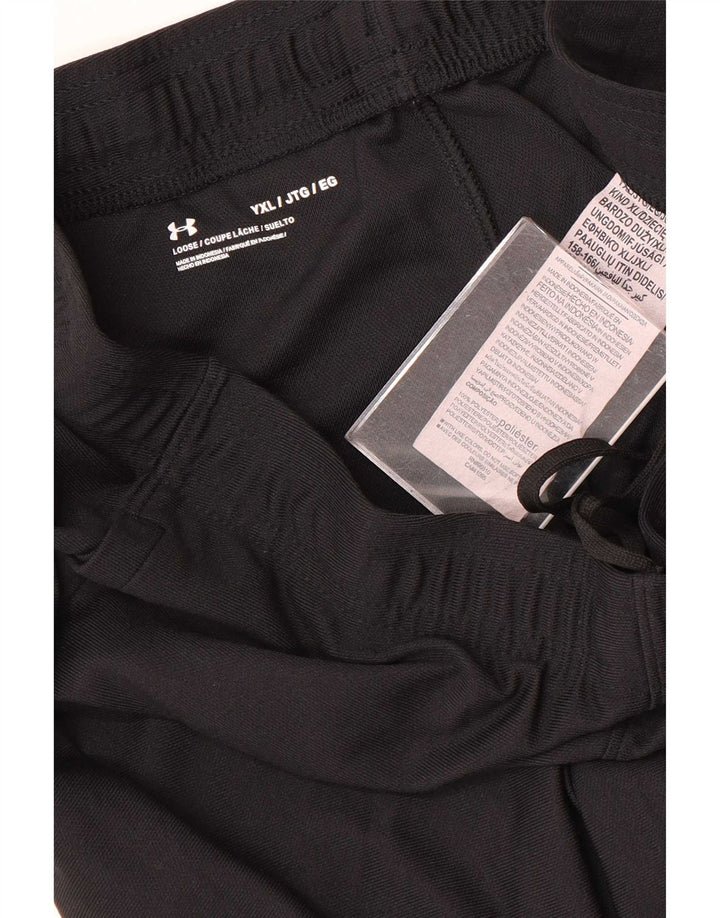 Spodnie dresowe chłopięce Under Armour 13-14 lat XL, czarne, poliestrowe