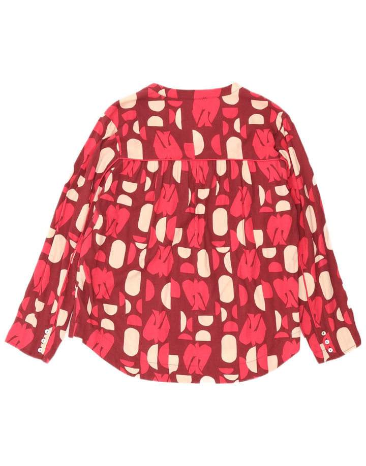 Damska bluzka oversize White Stuff Top UK 10 Small Burgund Geometric