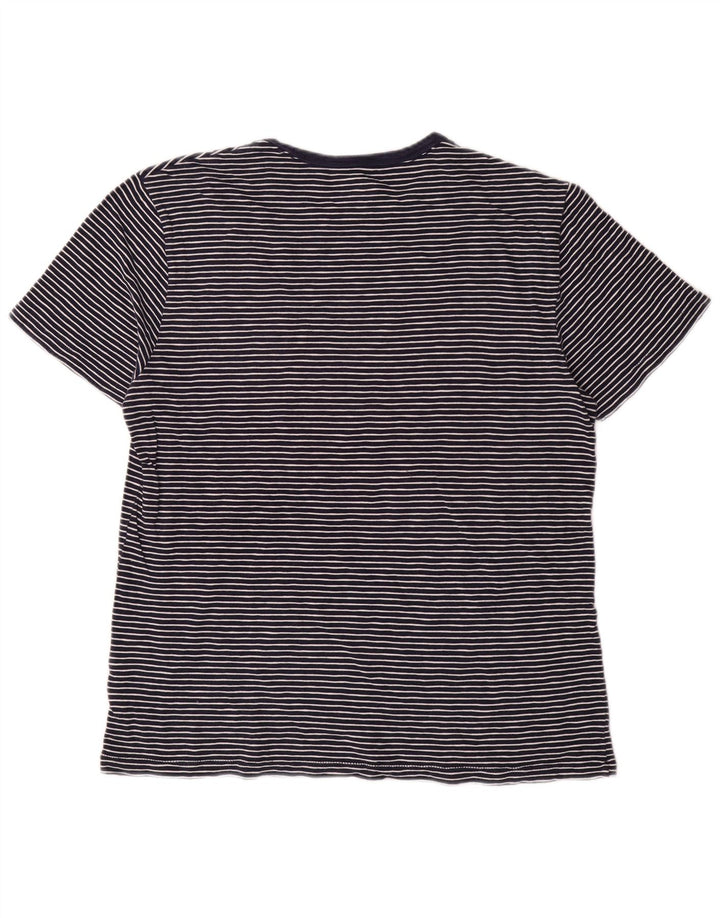 T-shirt damski J. CREW Top UK 16, duży, bawełniany w granatowe paski