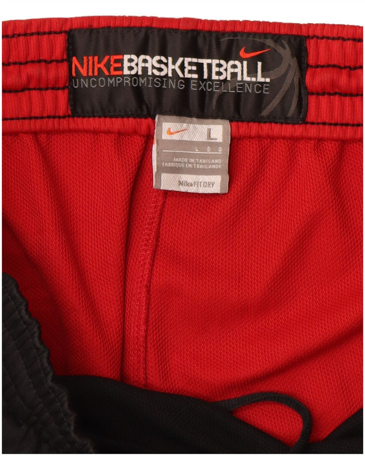 Męskie spodenki sportowe Nike z grafiką, duży czarny poliester z blokami kolorów
