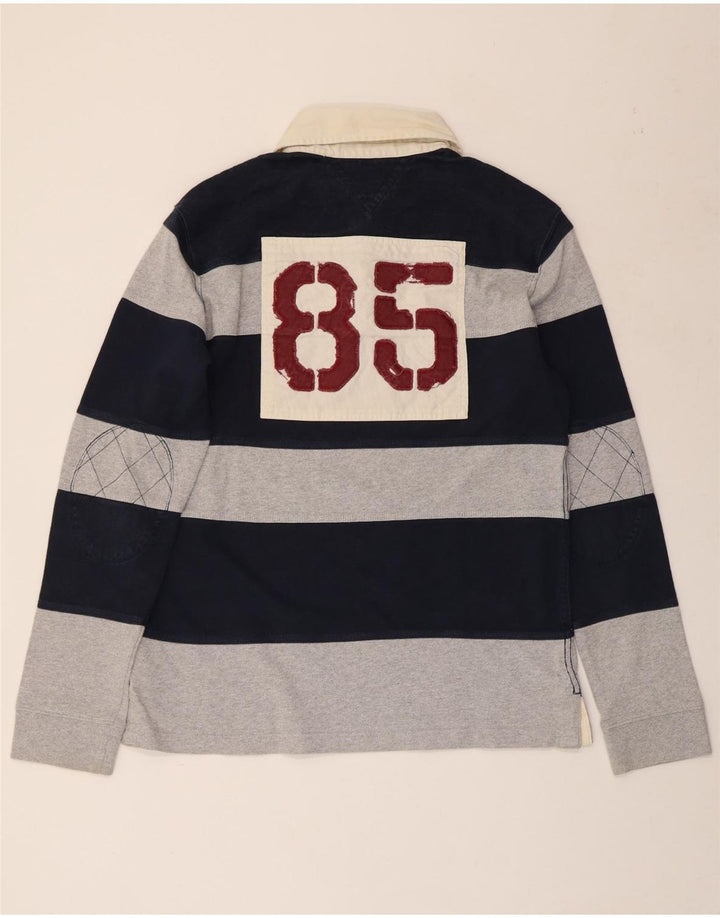 Męska koszulka polo do rugby TOMMY HILFIGER z grafiką, w duże granatowe paski