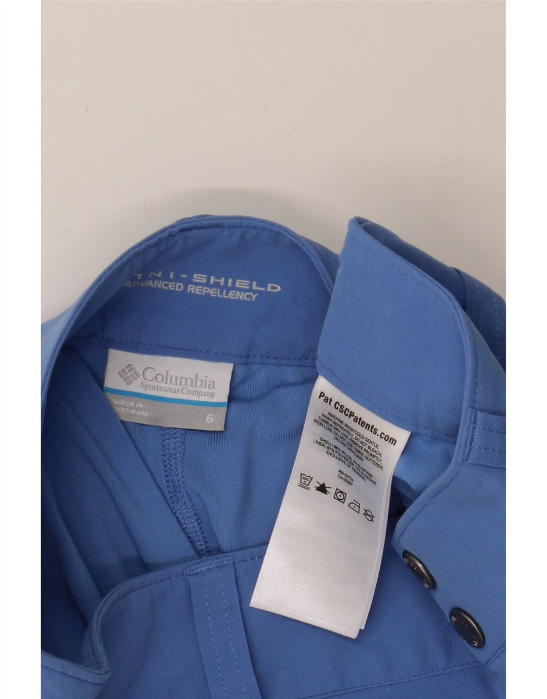 COLUMBIA Womens Omni-Shield Mini Skirt US 6 Medium W30  Blue Nylon Vintage Columbia and Second-Hand Columbia from Messina Hembry 