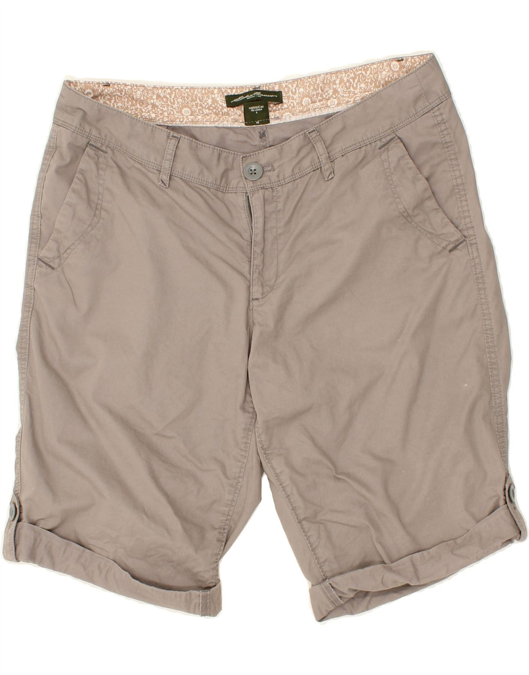 EDDIE BAUER Womens Chino Shorts US 8 Medium W32  Grey Cotton Vintage Eddie Bauer and Second-Hand Eddie Bauer from Messina Hembry 