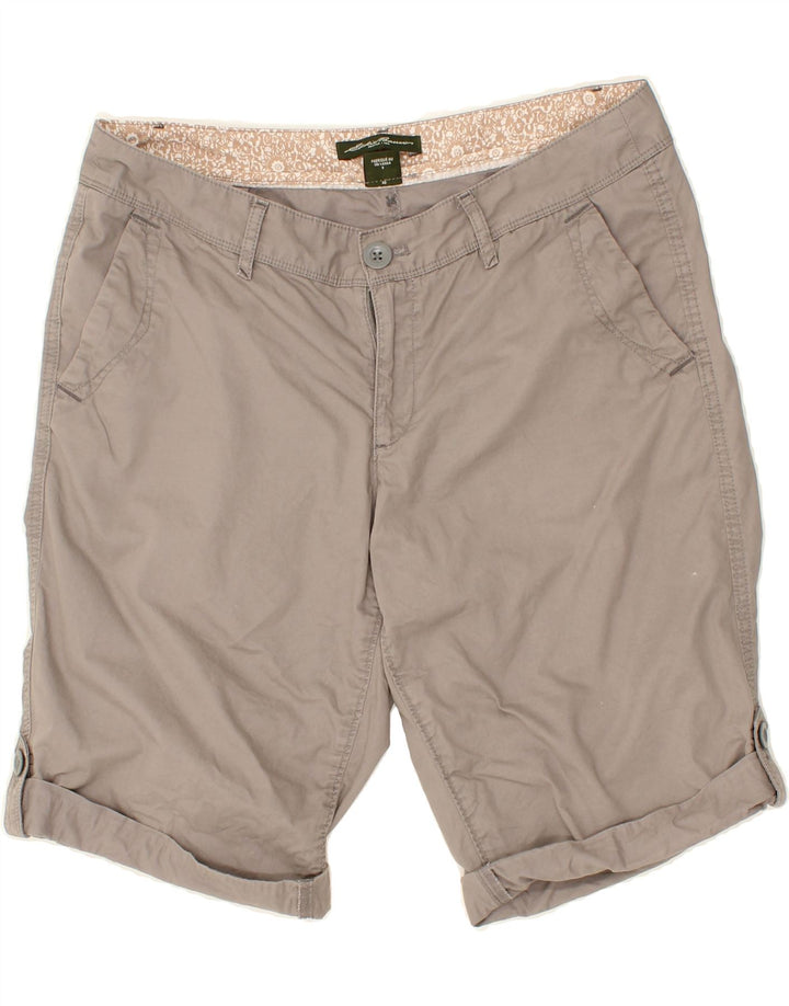 EDDIE BAUER Womens Chino Shorts US 8 Medium W32  Grey Cotton Vintage Eddie Bauer and Second-Hand Eddie Bauer from Messina Hembry 