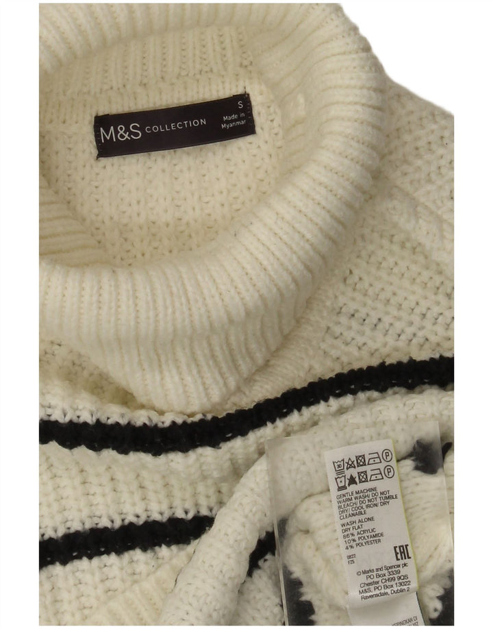 Marks & Spencer Damski podkoszulek oversize z kamizelką UK 10 w małe białe paski