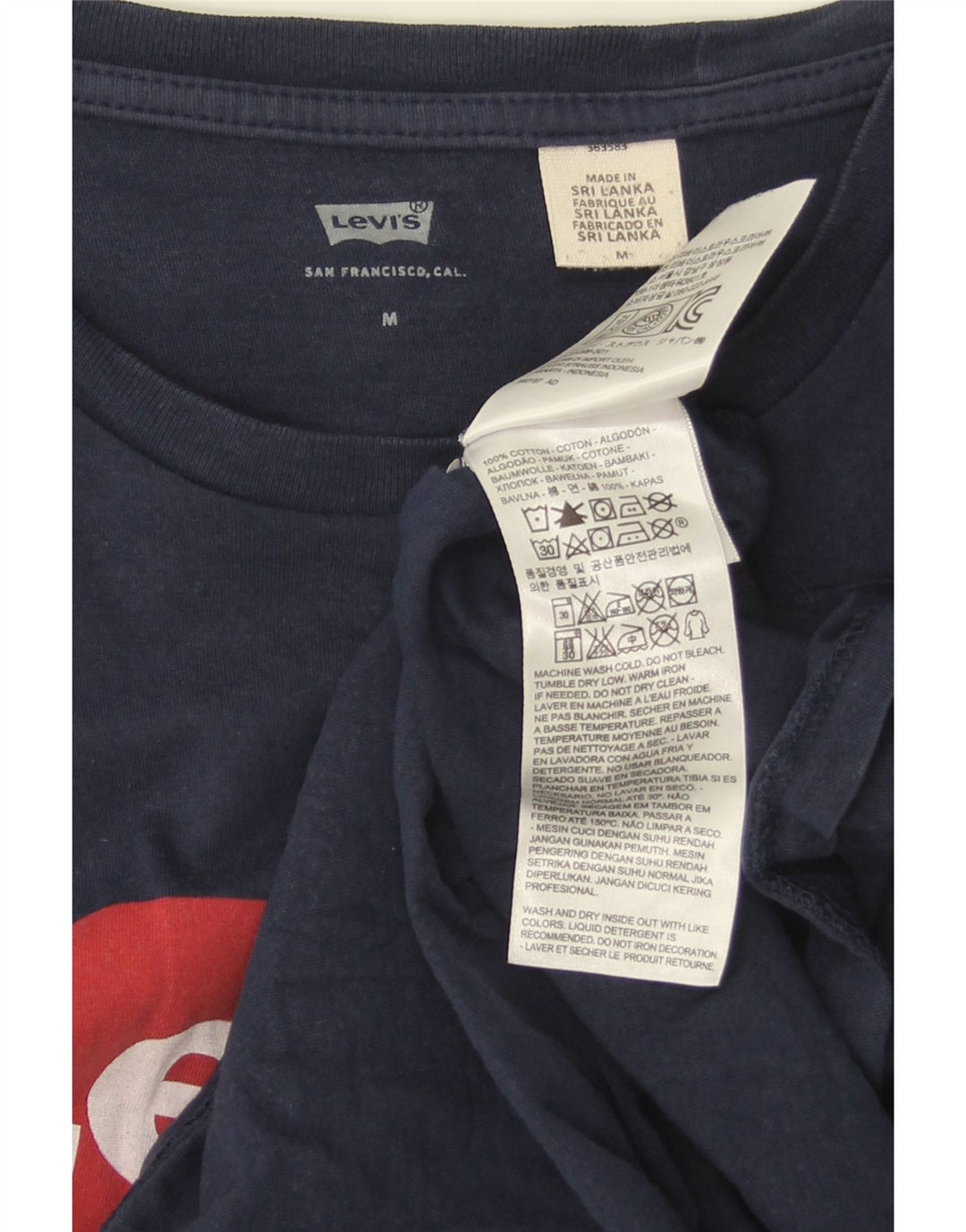 Męski T-shirt z grafiką Levi's, średni, granatowy, bawełniany